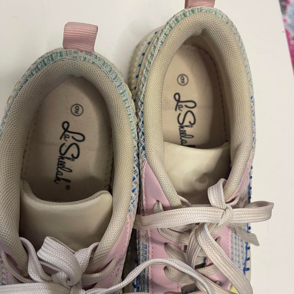 La Sheelah Platform Patchwork Pastel Fashion Snea… - image 7